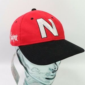 Vintage New Nebraska Cornhuskers Snapback Hat Red